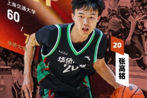 張高銘20投4中&三分11中3&罰球14中8 得全隊最高19分10板