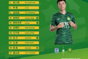 ?? 北京國安今日首發(fā)！ 重視每一場比賽 ?? 國安，必勝！