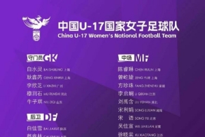 U-17國(guó)家女子足球隊(duì)將于2025年6月22日至8月5日進(jìn)行集訓(xùn)