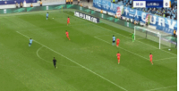 英博1-0領(lǐng)先泰山！劉祝潤內(nèi)切彈地球破門，王大雷撲救不及