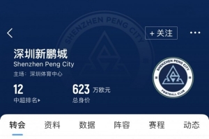 新鵬城夏窗匯總：英超舊將韋斯利加盟，卡爾采夫租借轉(zhuǎn)正