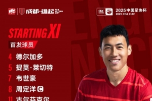 青島海牛vs成都蓉城比賽首發(fā)名單出爐！成都，雄起！