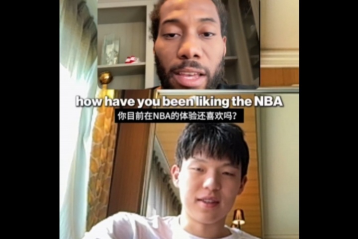 ??楊瀚森和小卡連線？小卡咨詢?nèi)绾斡弥形恼f垃圾話 太有意思了