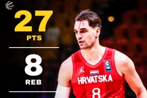 世界杯歐洲區(qū)預選賽克羅地亞大勝挪威 海佐尼亞27+8 薩里奇10分