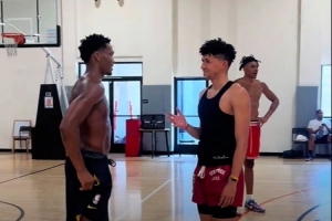 高端局??前CBA球員曬與馬瑟林同場(chǎng)競(jìng)技：CBA打不明白 打NBA吧
