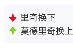 果然發(fā)生了...莫德里奇替補(bǔ)登場，換下的正好是里奇