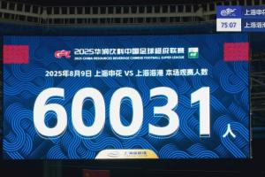 足球報(bào)：上海德比首次吸引超6萬人觀賽，刷新申花主場中超紀(jì)錄